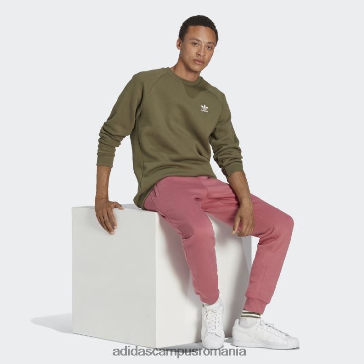 adidas campus romania hanorac cu gât crew trefoil essentials olive bărbați măsline J266N25344