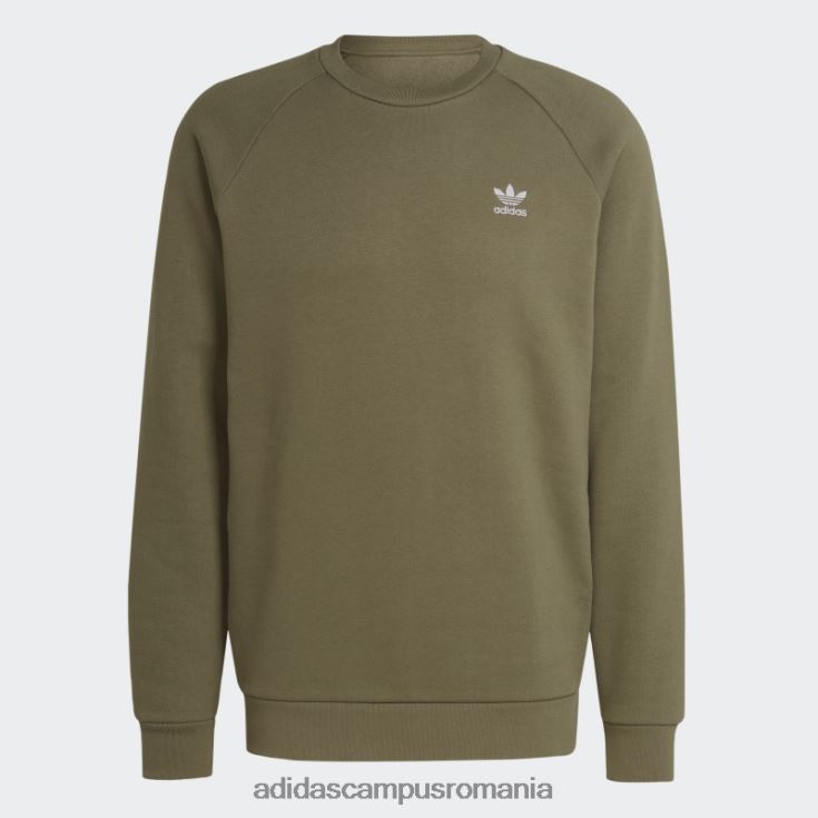 adidas campus romania hanorac cu gât crew trefoil essentials olive bărbați măsline J266N25344