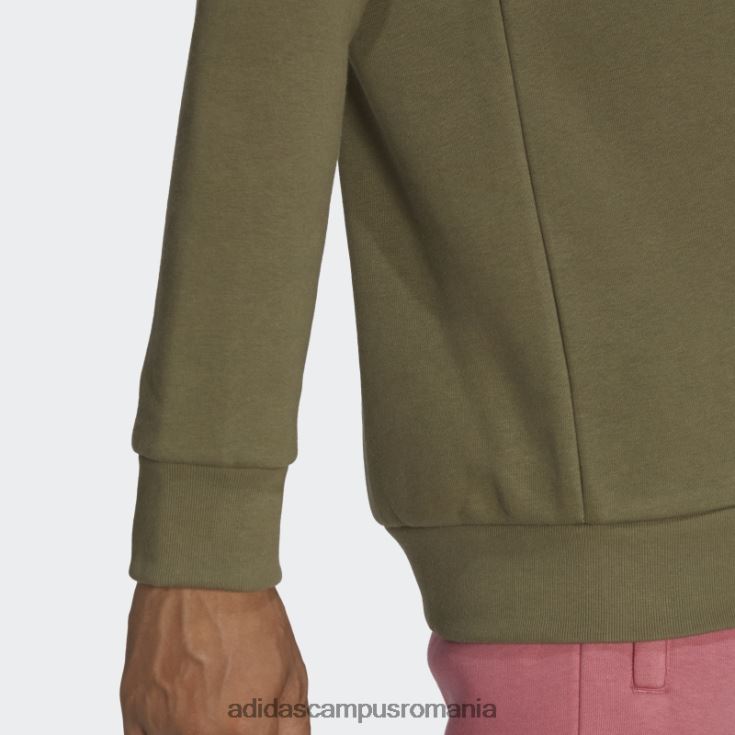 adidas campus romania hanorac cu gât crew trefoil essentials olive bărbați măsline J266N25344