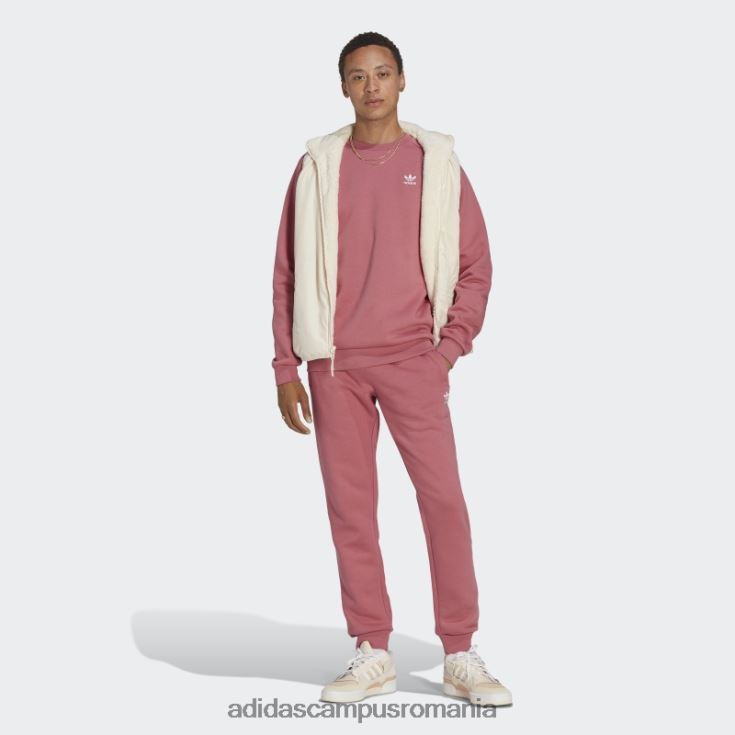 adidas campus romania hanorac cu gât crew trefoil essentials roz bărbați roz J266N213408