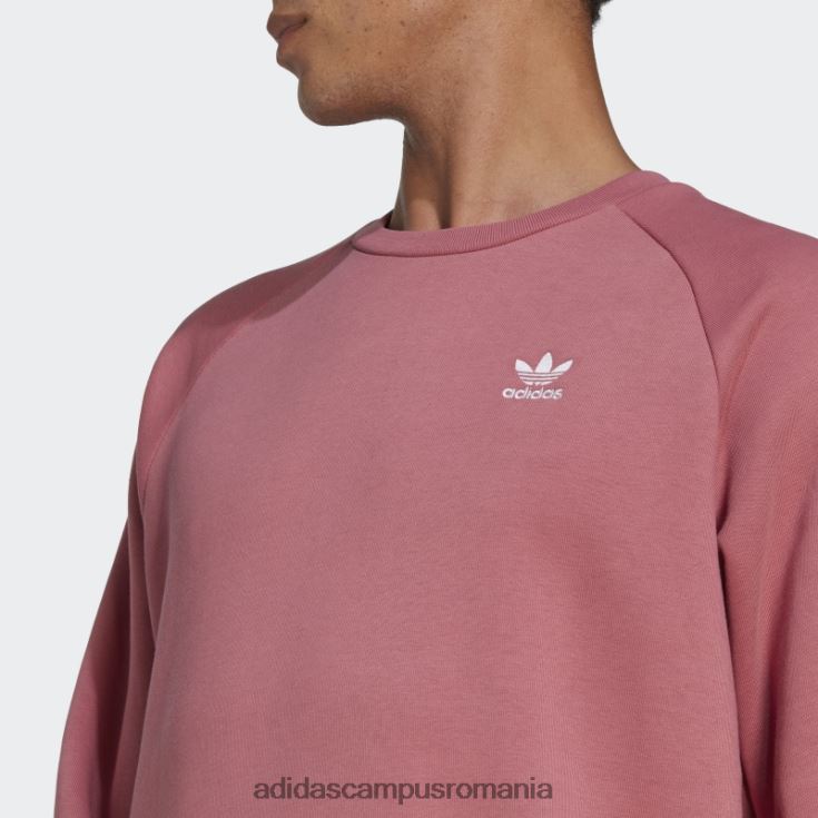 adidas campus romania hanorac cu gât crew trefoil essentials roz bărbați roz J266N213408