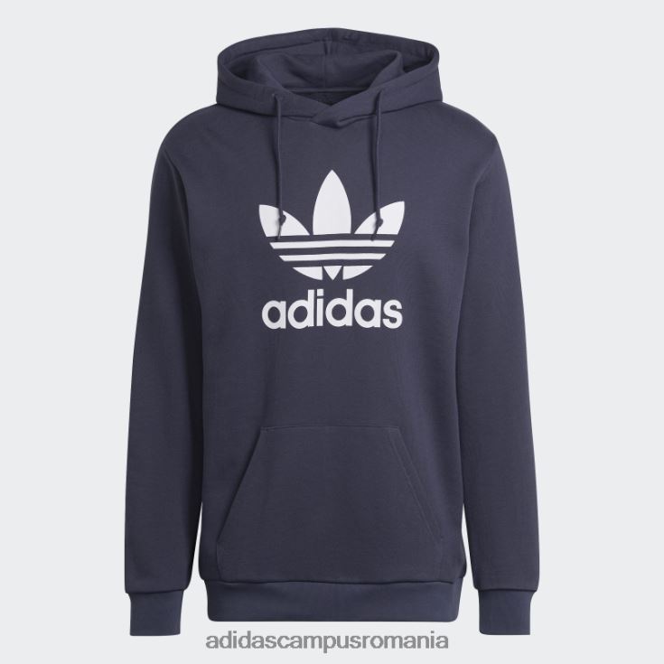 adidas campus romania hanorac cu glugă cu trefoil adicolor classics bleumarin bărbați bleumarin/alb J266N26676