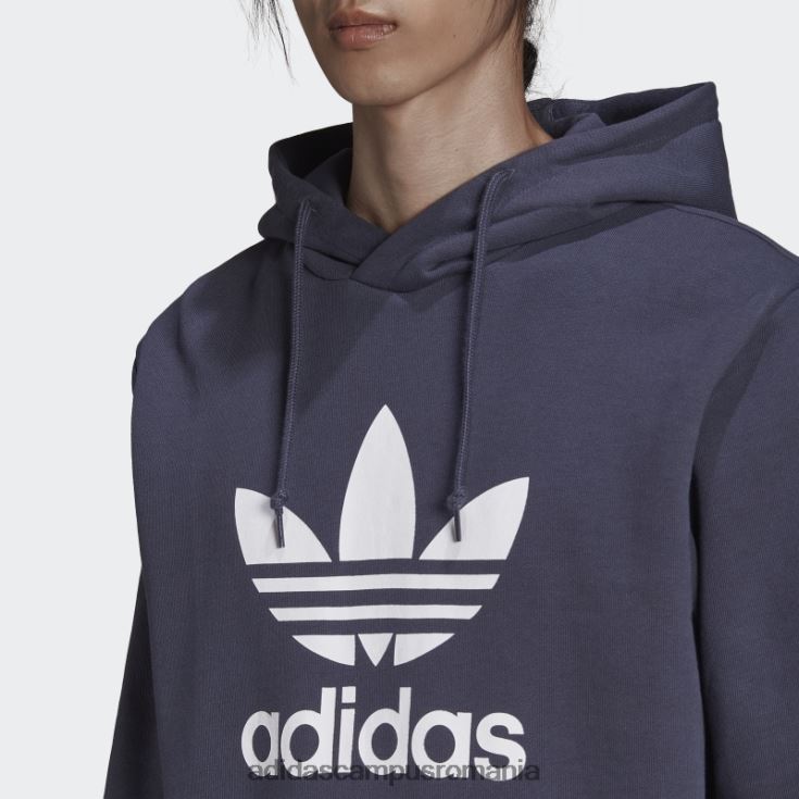 adidas campus romania hanorac cu glugă cu trefoil adicolor classics bleumarin bărbați bleumarin/alb J266N26676