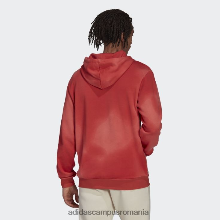 adidas campus romania hanorac cu glugă de club cu grafică roșie bărbați rosu alb J266N27283