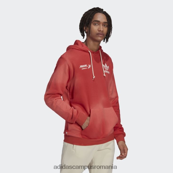 adidas campus romania hanorac cu glugă de club cu grafică roșie bărbați rosu alb J266N27283