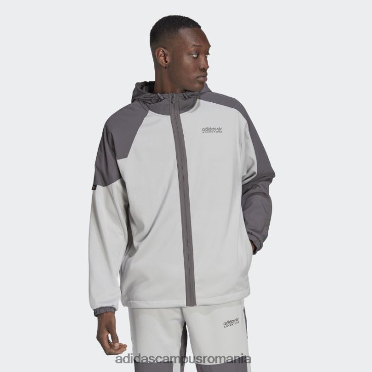 adidas campus romania hanorac cu glugă în amestec de țesături de iarnă, gri bărbați gri J266N27328