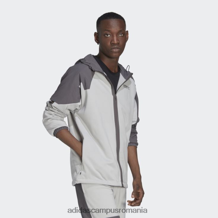adidas campus romania hanorac cu glugă în amestec de țesături de iarnă, gri bărbați gri J266N27328