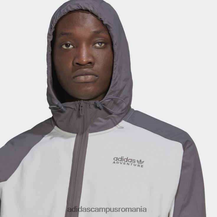 adidas campus romania hanorac cu glugă în amestec de țesături de iarnă, gri bărbați gri J266N27328