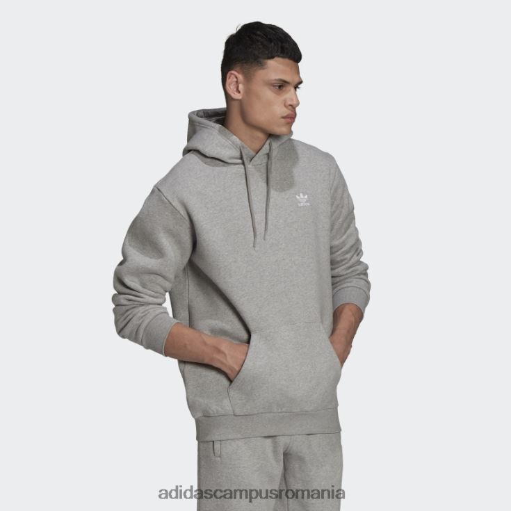 adidas campus romania hanorac cu glugă trifoil adicolor essentials gri mediu bărbați gri mediu J266N24978