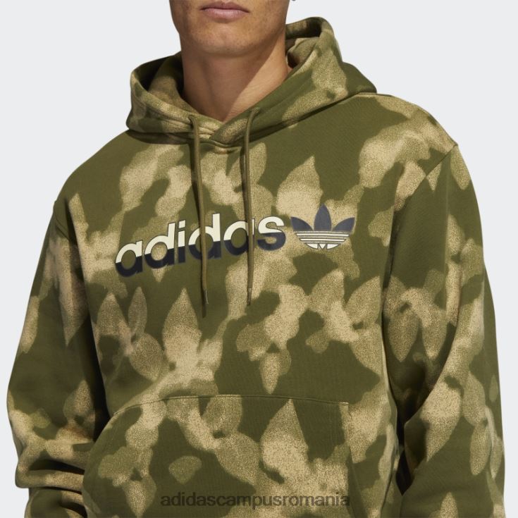 adidas campus romania hanorac cu imprimeu peste tot cu frunze de iarna olive bărbați măsline J266N215133