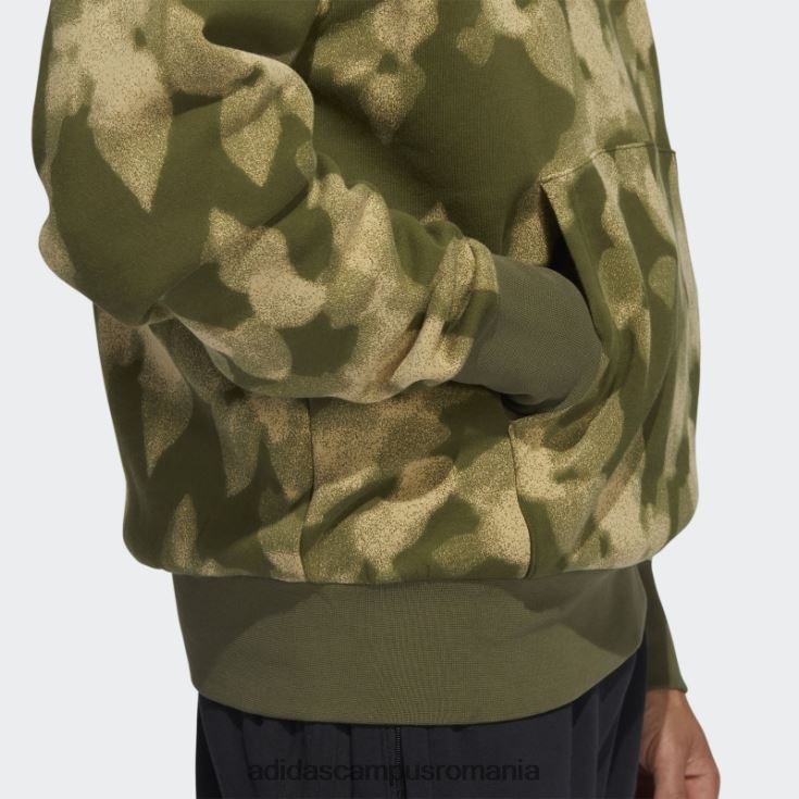 adidas campus romania hanorac cu imprimeu peste tot cu frunze de iarna olive bărbați măsline J266N215133
