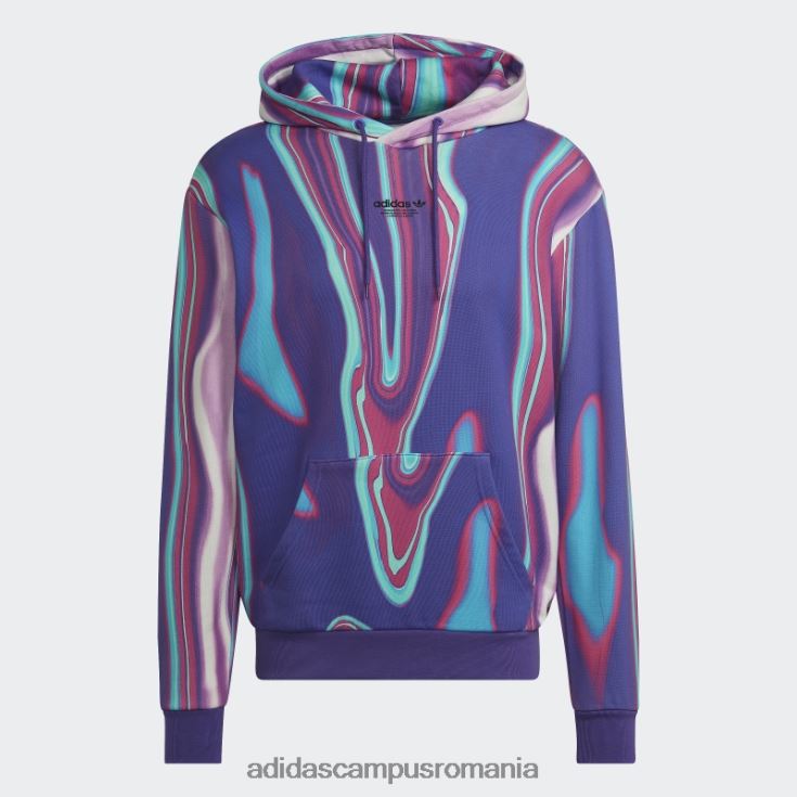 adidas campus romania hanorac cu imprimeu suprareal, purple rush bărbați papură violet J266N27183