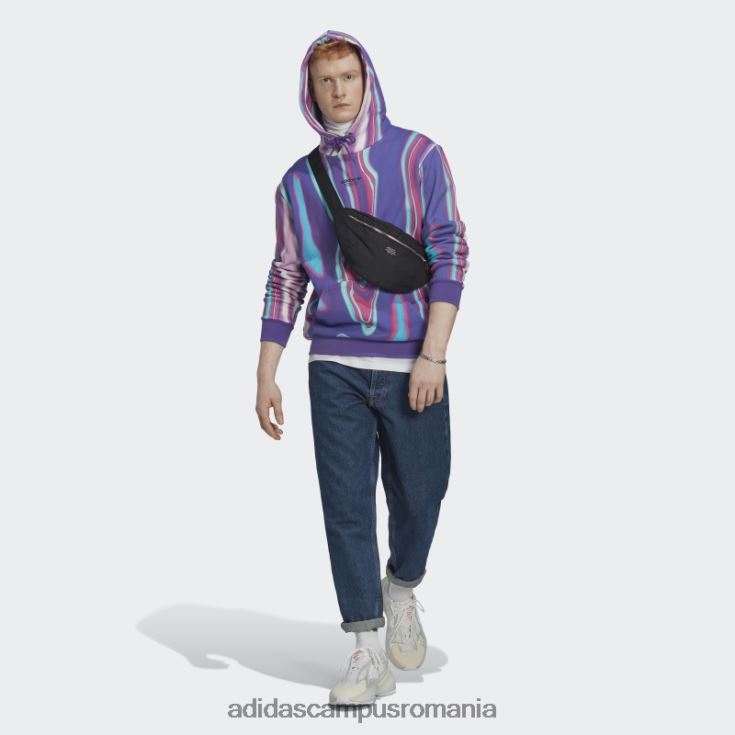 adidas campus romania hanorac cu imprimeu suprareal, purple rush bărbați papură violet J266N27183