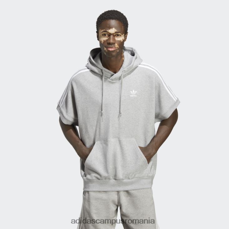 adidas campus romania hanorac cu maneca scurta adicolor classics gri mediu bărbați gri mediu J266N25419