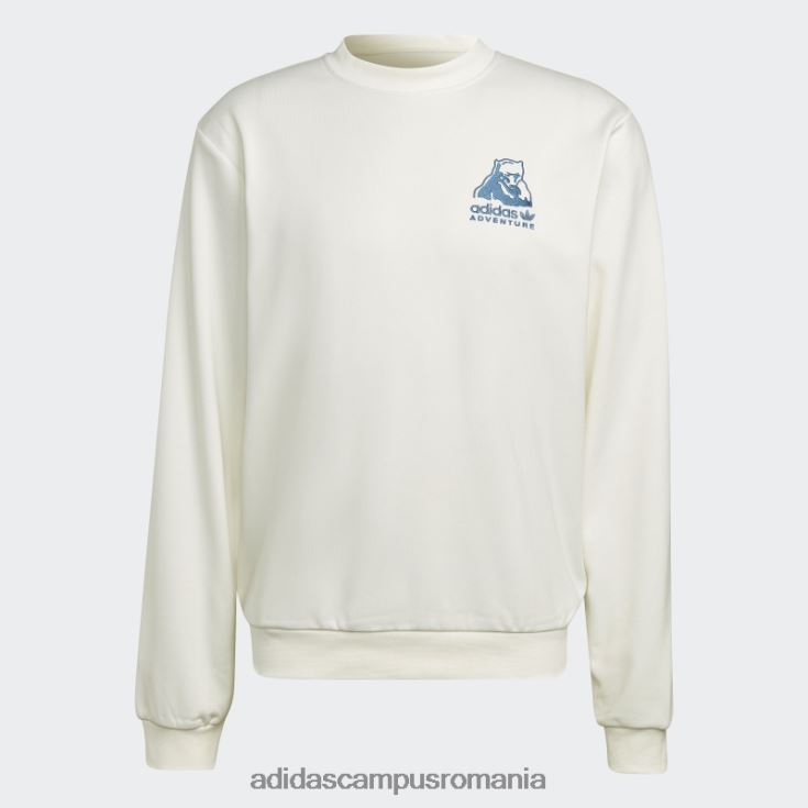 adidas campus romania hanorac de iarnă aventură cu gât roșu fashion alb bărbați alb J266N21272