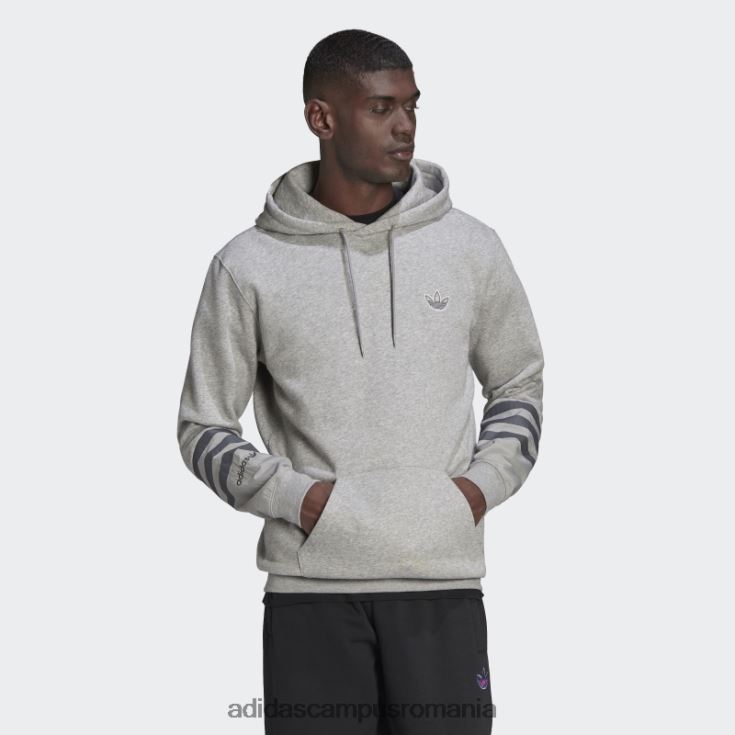 adidas campus romania hanorac din fleece sprt gri mediu bărbați gri mediu J266N215282