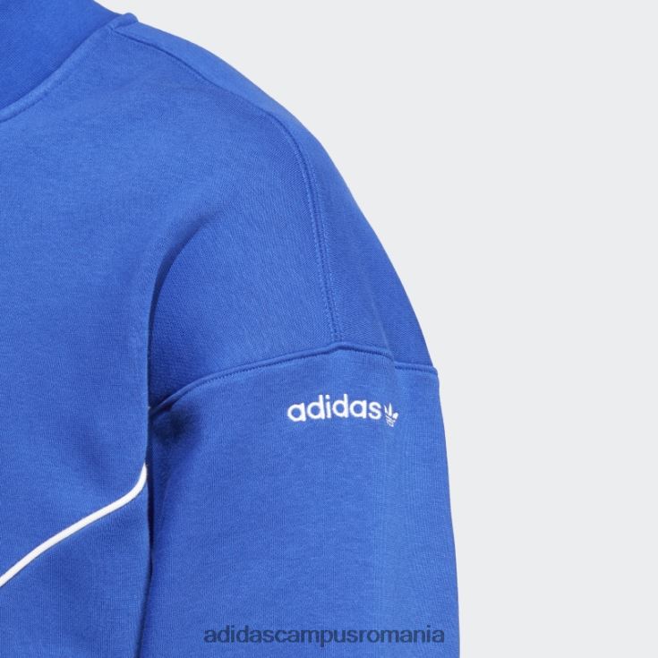 adidas campus romania hanorac echipaj cu jumătate de fermoar adicolor sezonier albastru adidas bărbați albastru alb J266N25580
