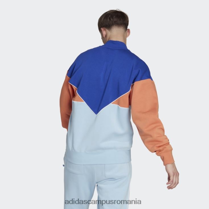 adidas campus romania hanorac echipaj cu jumătate de fermoar adicolor sezonier albastru bărbați albastru/cer/cupru cețos J266N26548