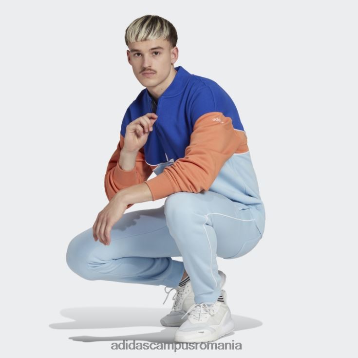 adidas campus romania hanorac echipaj cu jumătate de fermoar adicolor sezonier albastru bărbați albastru/cer/cupru cețos J266N26548