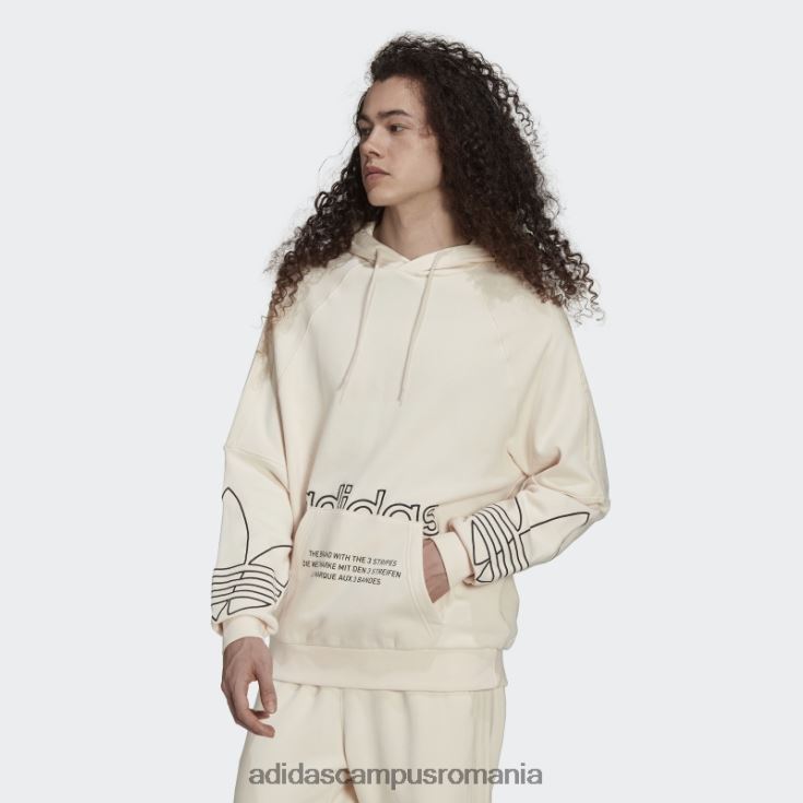 adidas campus romania hanorac grafic tricolor alb bărbați alb J266N21453