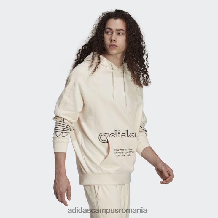 adidas campus romania hanorac grafic tricolor alb bărbați alb J266N21453