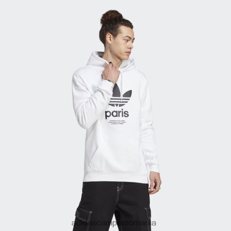 adidas campus romania hanorac icone paris city originals alb bărbați alb J266N214072