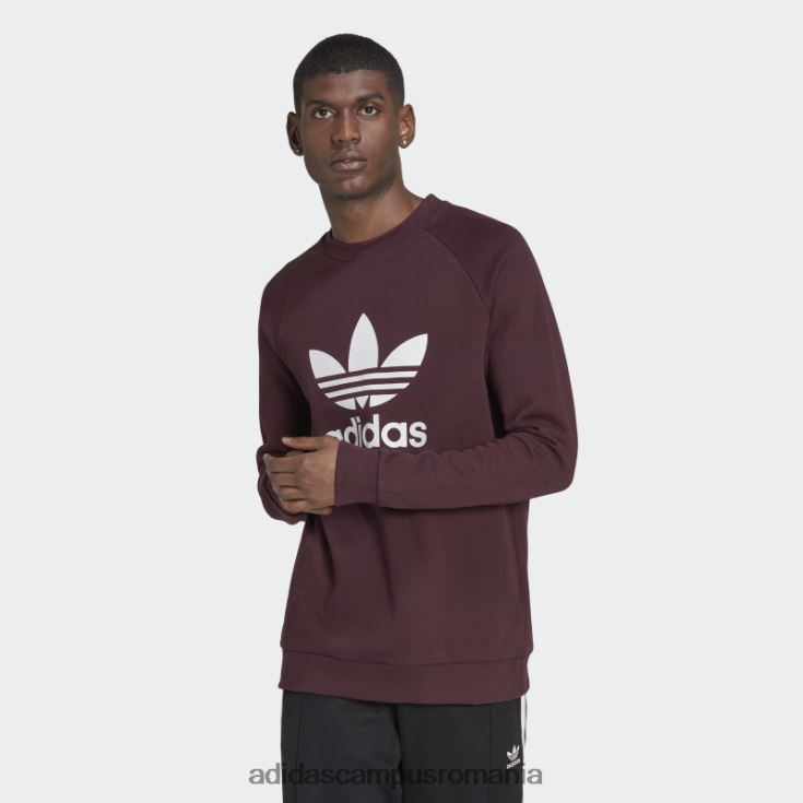 adidas campus romania hanorac maro adicolor classics trefoil crewgate bărbați maro J266N21313