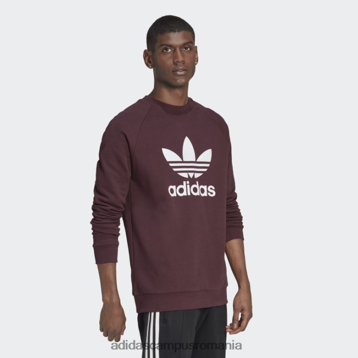 adidas campus romania hanorac maro adicolor classics trefoil crewgate bărbați maro J266N21313
