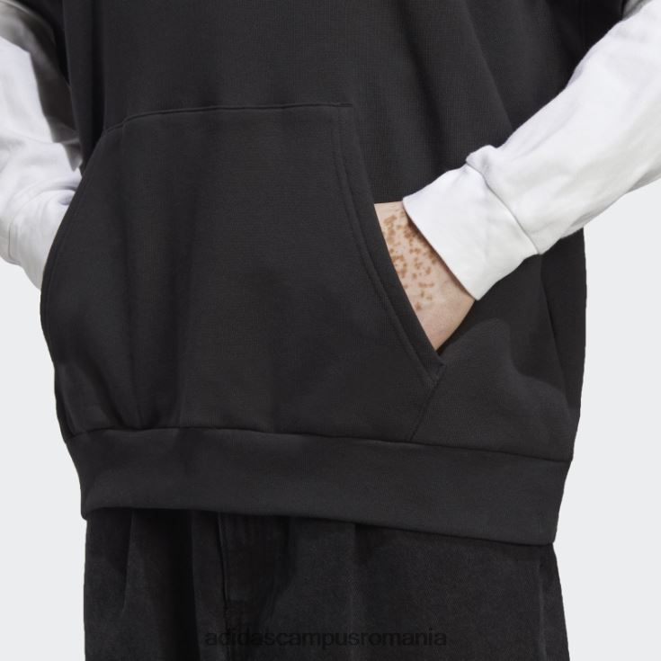 adidas campus romania hanorac negru adicolor classics cu mânecă scurtă adidas bărbați negru J266N25247