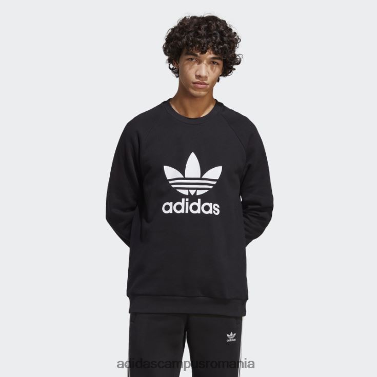 adidas campus romania hanorac negru adicolor classics trefoil crewgate bărbați negru J266N24924