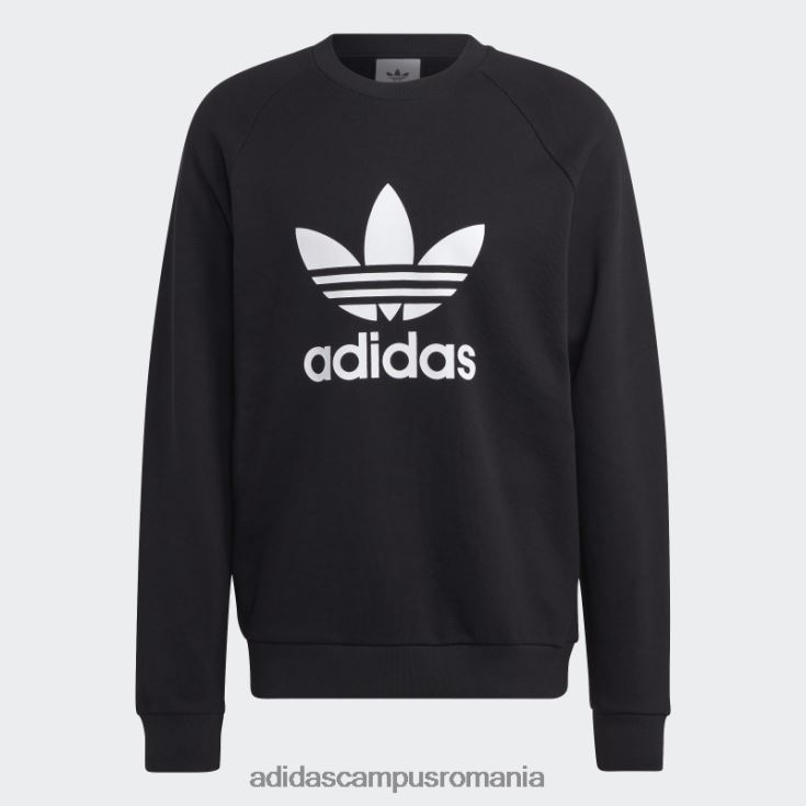 adidas campus romania hanorac negru adicolor classics trefoil crewgate bărbați negru J266N24924