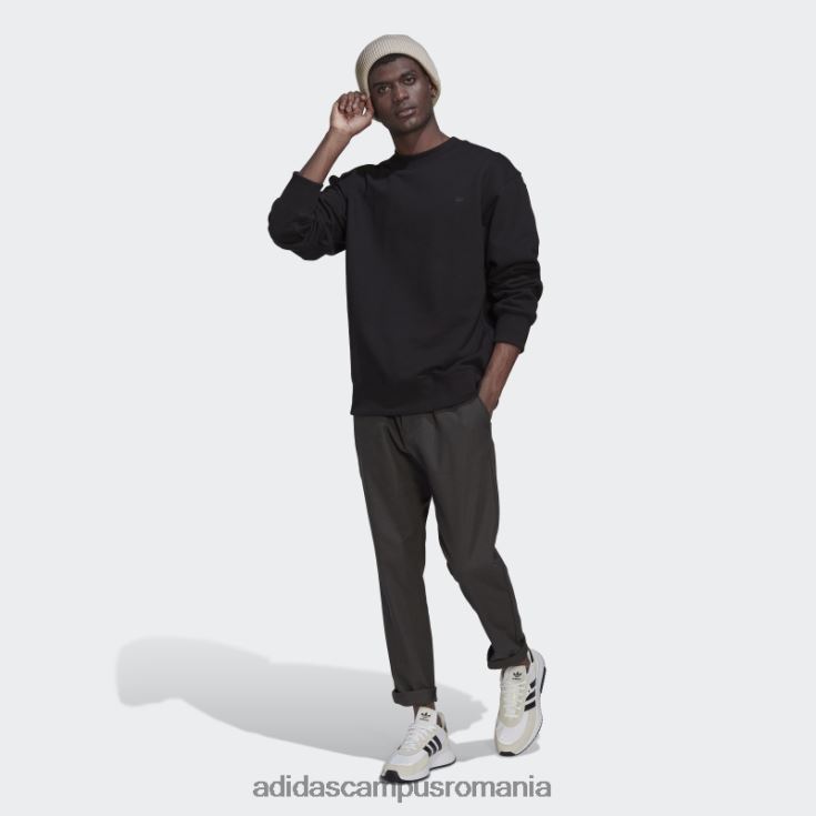 adidas campus romania hanorac negru adicolor contempo crew french terry bărbați negru J266N2815