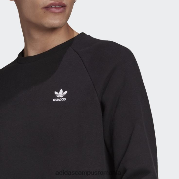 adidas campus romania hanorac negru adicolor essentials trefoil crewgate adidas bărbați negru J266N25403