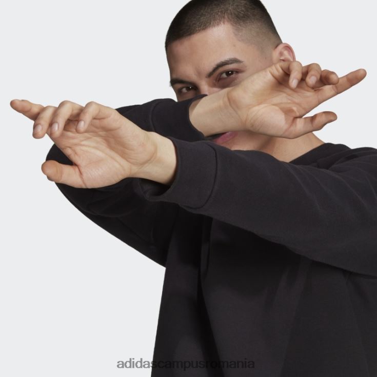 adidas campus romania hanorac negru adicolor essentials trefoil crewgate adidas bărbați negru J266N25403