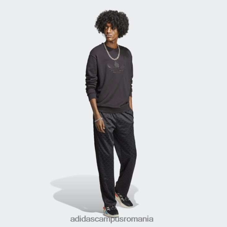 adidas campus romania hanorac negru cu monogramă cu grafică bărbați negru J266N25116