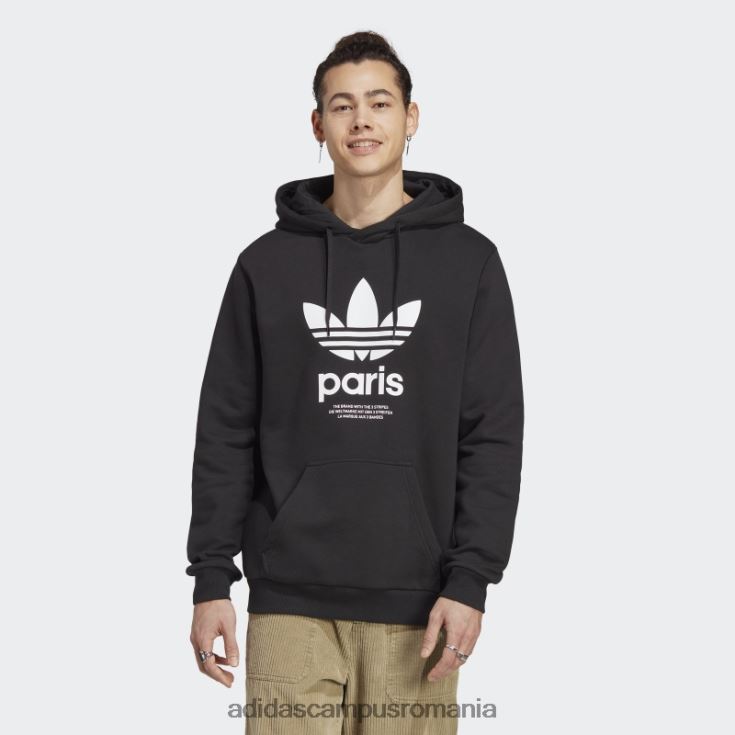 adidas campus romania hanorac negru icone paris city originals bărbați negru J266N214134