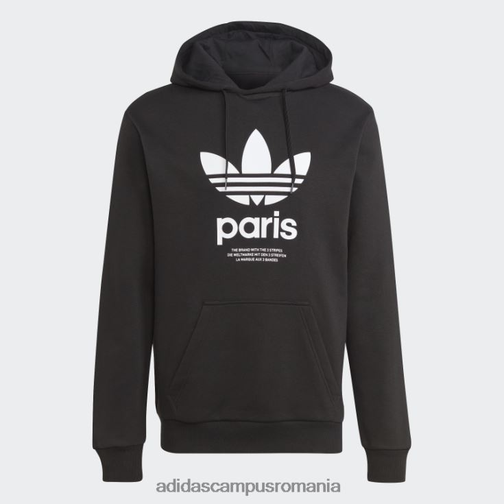 adidas campus romania hanorac negru icone paris city originals bărbați negru J266N214134