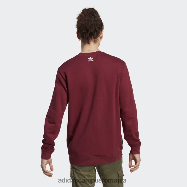 adidas campus romania hanorac roșu pentru echipaj de arhivă grafică bărbați roșu J266N25393