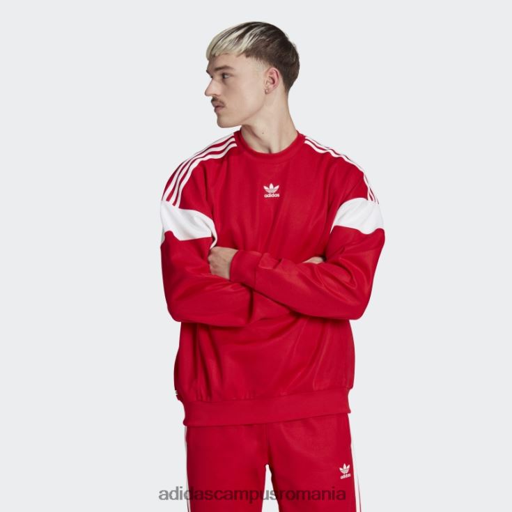 adidas campus romania hanorac scarlet adicolor classics cut line crew bărbați stacojiu J266N25260