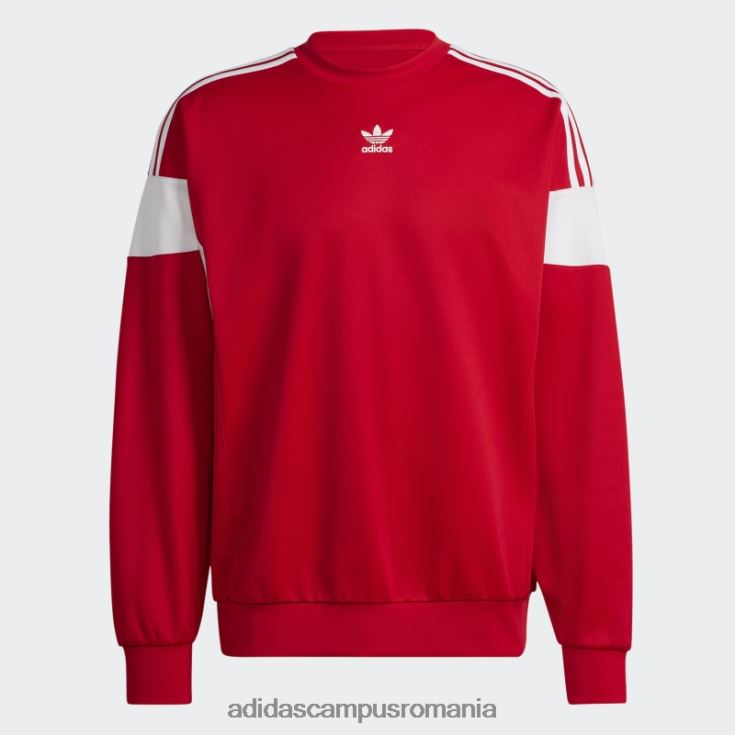 adidas campus romania hanorac scarlet adicolor classics cut line crew bărbați stacojiu J266N25260