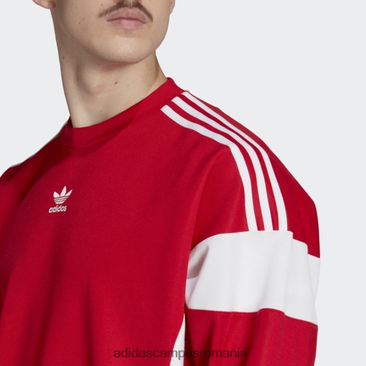 adidas campus romania hanorac scarlet adicolor classics cut line crew bărbați stacojiu J266N25260