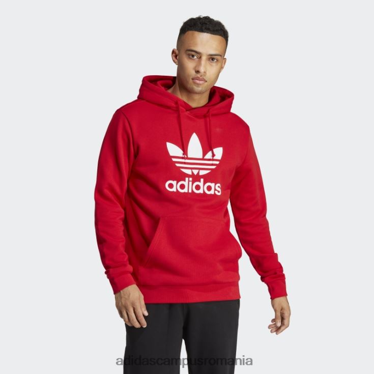 adidas campus romania hanorac scarlet adicolor classics trefoil bărbați stacojiu J266N26605