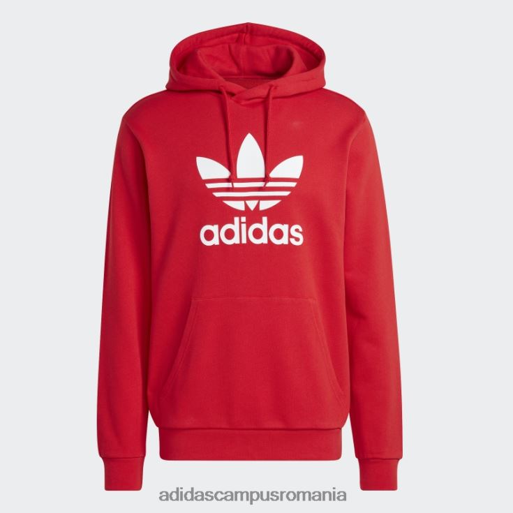 adidas campus romania hanorac scarlet adicolor classics trefoil bărbați stacojiu J266N26605