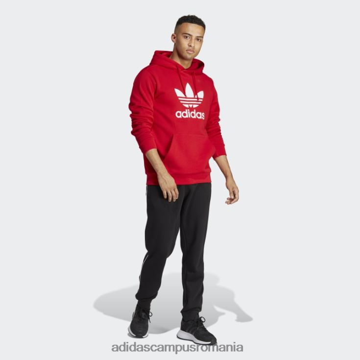adidas campus romania hanorac scarlet adicolor classics trefoil bărbați stacojiu J266N26605