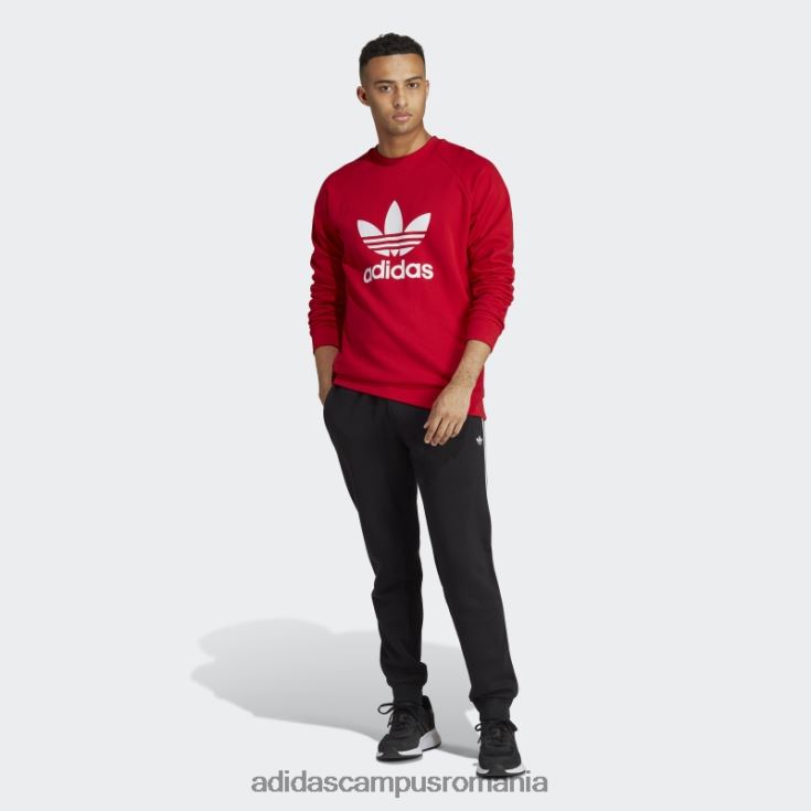 adidas campus romania hanorac scarlet adicolor classics trefoil crewgate bărbați stacojiu J266N25753