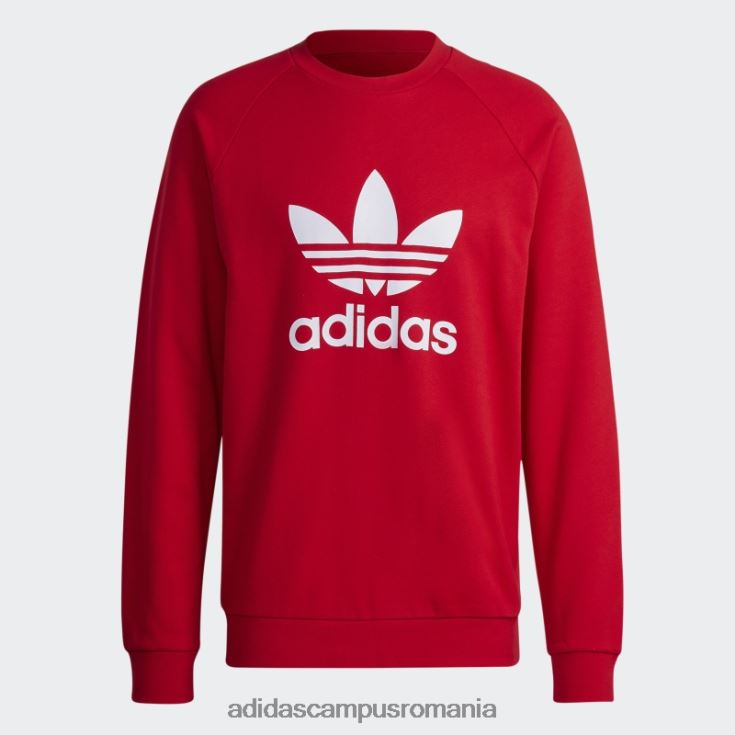 adidas campus romania hanorac scarlet adicolor classics trefoil crewgate bărbați stacojiu J266N25753