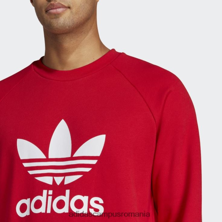 adidas campus romania hanorac scarlet adicolor classics trefoil crewgate bărbați stacojiu J266N25753