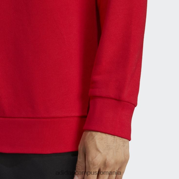 adidas campus romania hanorac scarlet adicolor classics trefoil crewgate bărbați stacojiu J266N25753