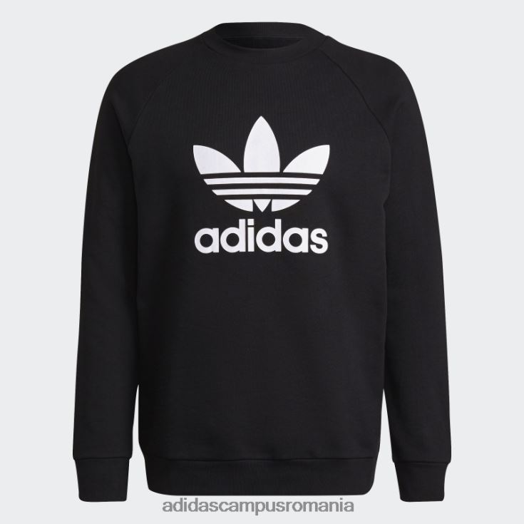 adidas campus romania hanorac trifoil adicolor classics crewneck alb bărbați alb negru J266N25335