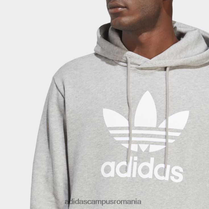 adidas campus romania hanorac trifoil adicolor classics gri mediu bărbați gri mediu J266N214519